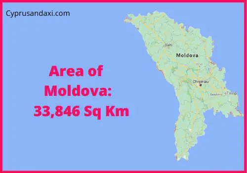 Area of Moldova compared to Malta