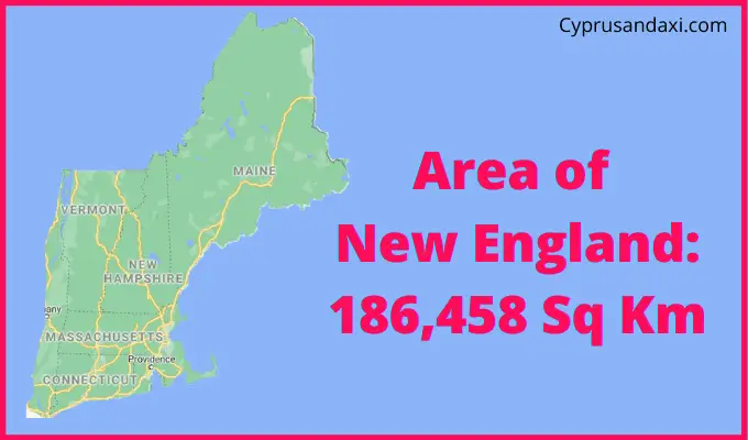 Area of New England compared to England