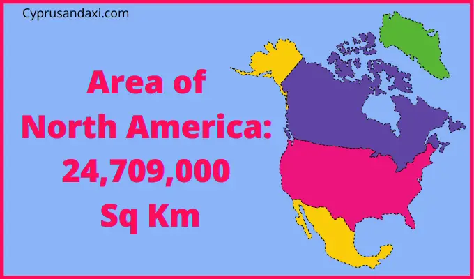 Area of North America compared to Australia