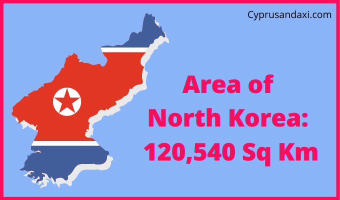 Area of North Korea compared to the UK