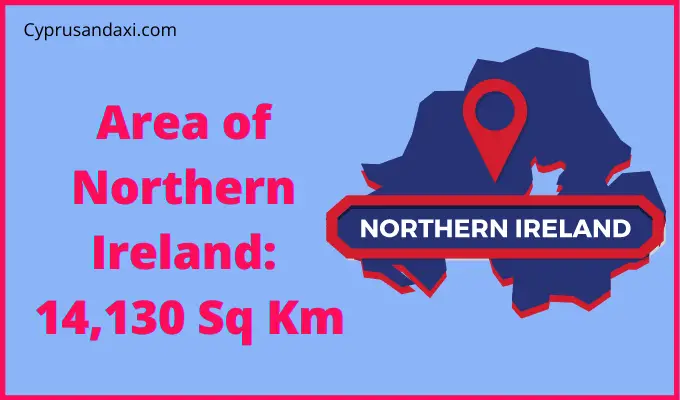 Area of Northern Ireland compared to Malta