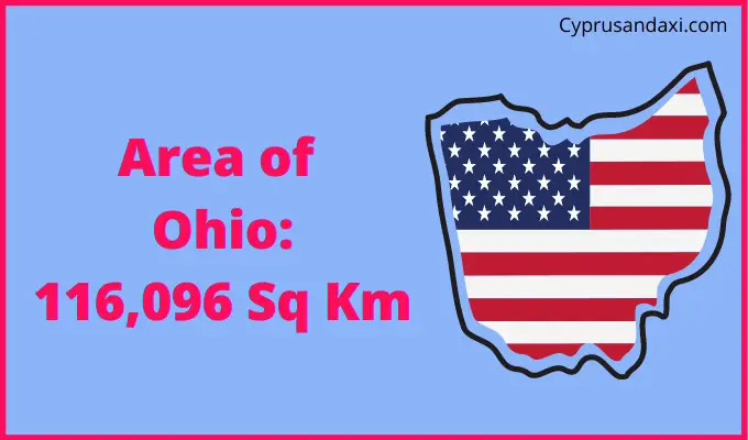 Area of Ohio compared to England