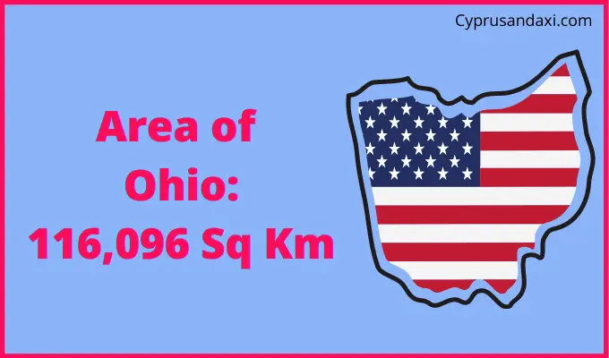 Area of Ohio compared to the UK