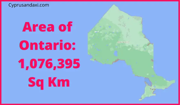 Area of Ontario compared to England