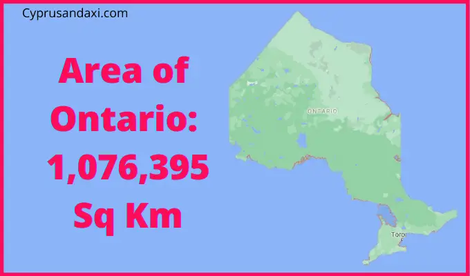 Area of Ontario compared to Scotland