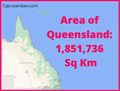 Area of Queensland compared to England