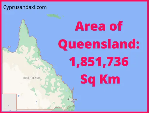 Area of Queensland compared to the UK