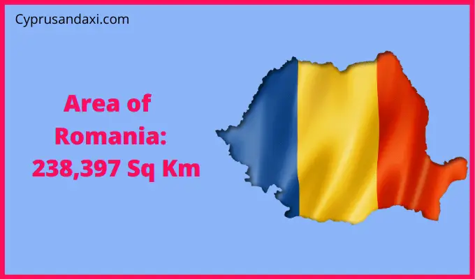 Area of Romania compared to England