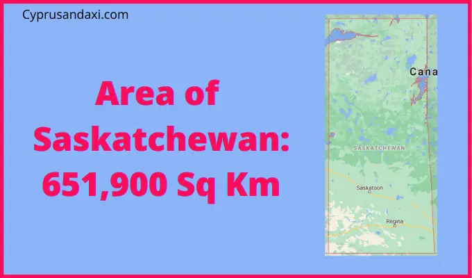 Area of Saskatchewan compared to England