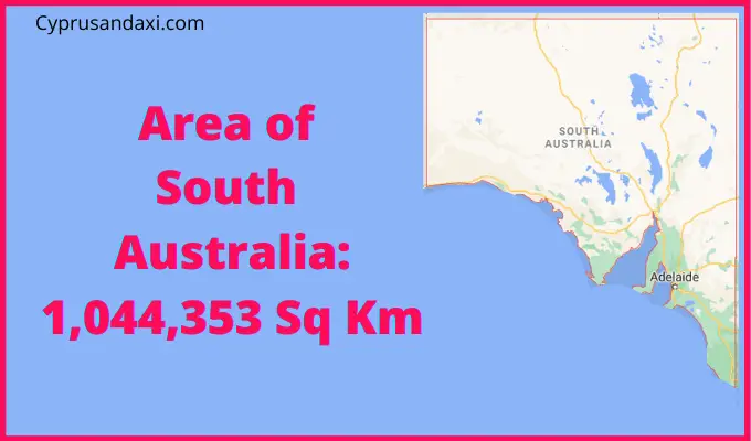 Area of South Australia compared to England
