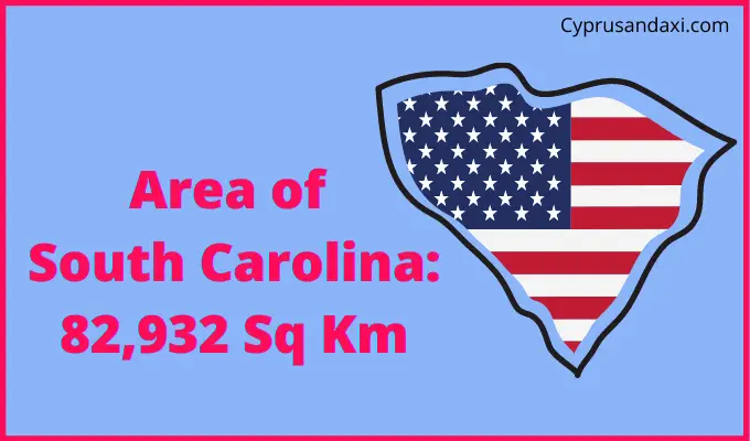 Area of South Carolina compared to England