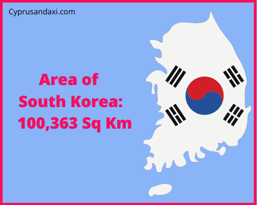 Area of South Korea compared to Canada