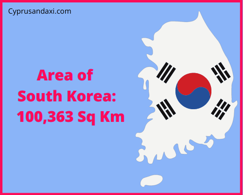 Area of South Korea compared to England