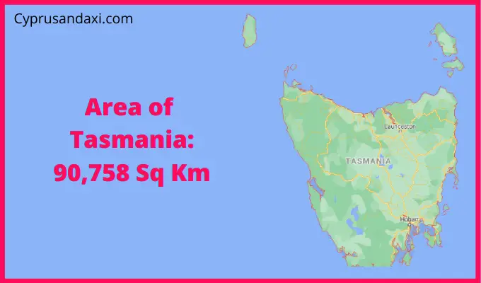 Area of Tasmania compared to England