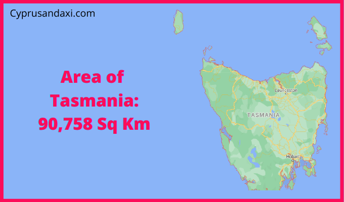Area of Tasmania compared to Malta