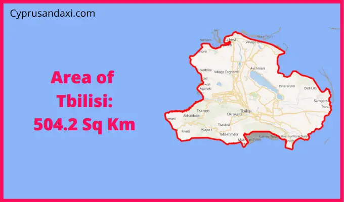 Area of Tbilisi compared to Malta
