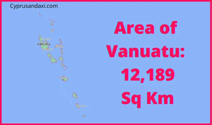 Area of Vanuatu compared to Australia