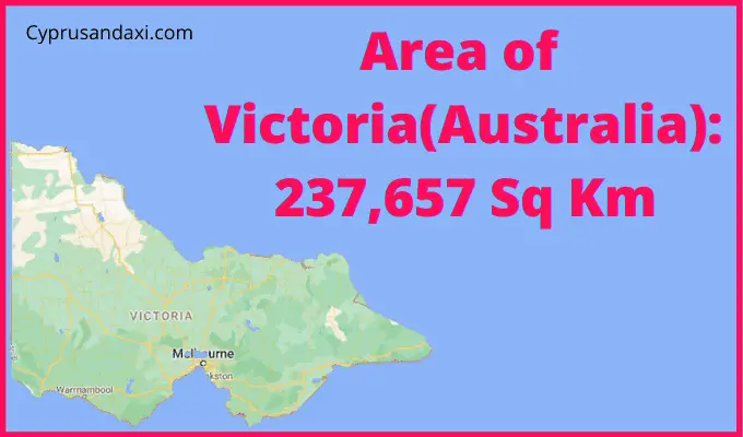 Area of Victoria Australia compared to the UK