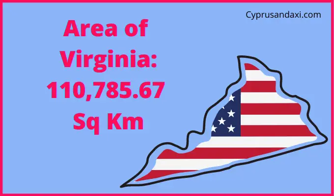 Area of Virginia compared to England