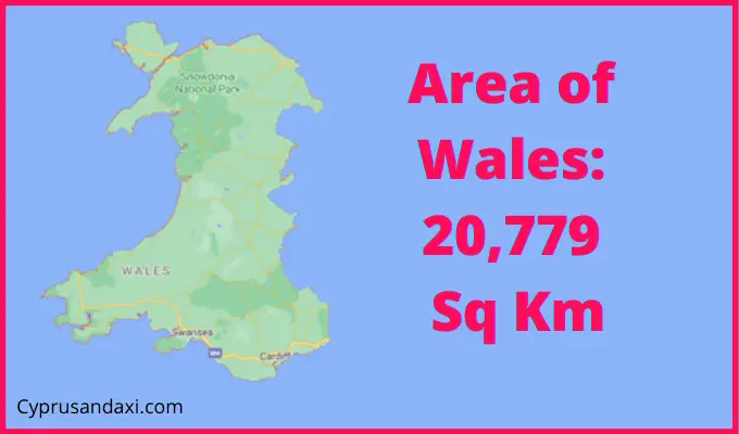 Area of Wales compared to Estonia