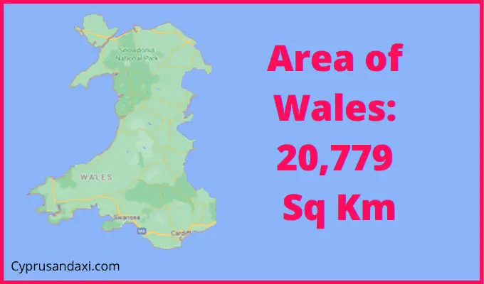 Area of Wales compared to Jamaica