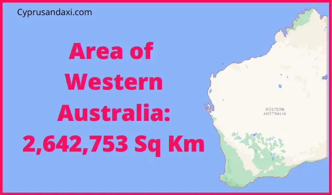 Area of Western Australia compared to England