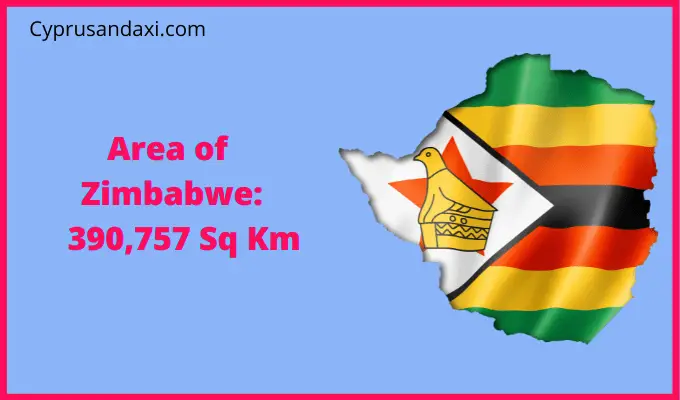 Area of Zimbabwe compared to Australia