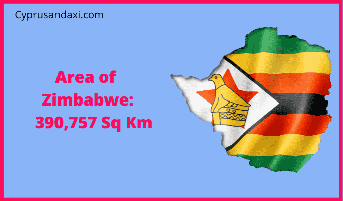 Area of Zimbabwe compared to Northern Ireland