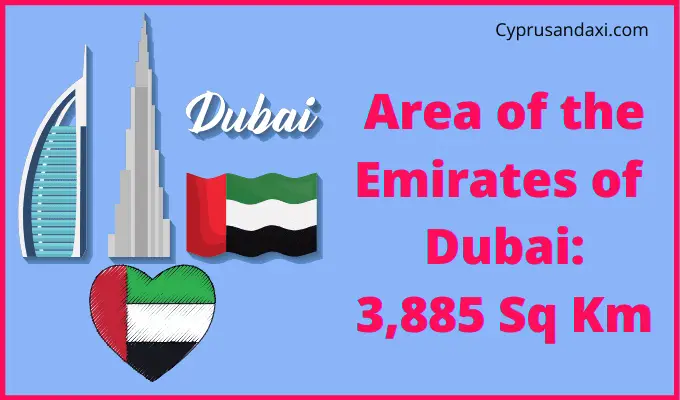 Area of the Emirate of Dubai compared to Scotland