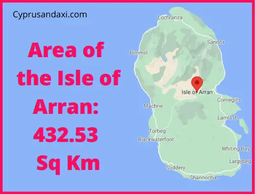 Area of the Isle of Arran compared to Malta