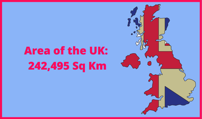 Area of the UK compared to Louisiana