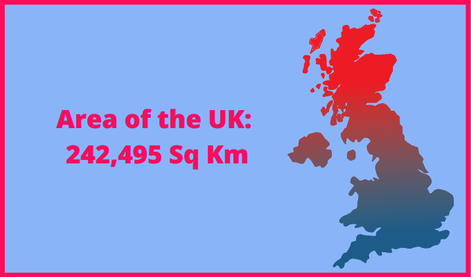 Area of the UK compared to Ohio