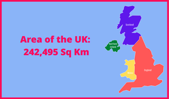 Area of the UK compared to the US state of Georgia