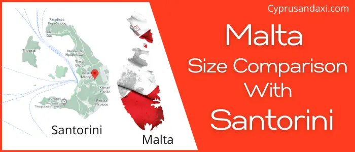 Is Malta Bigger than Santorini