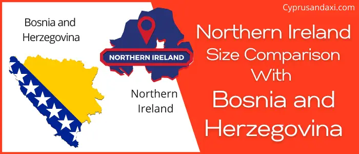 Is Northern Ireland bigger than Bosnia and Herzegovina