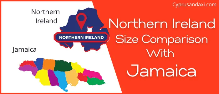 Is Northern Ireland bigger than Jamaica