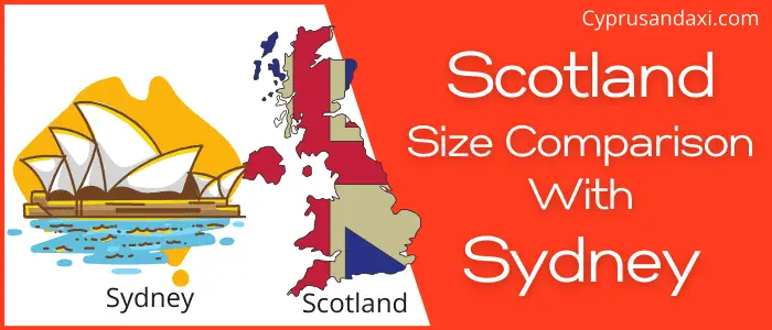 Is Scotland bigger than Sydney