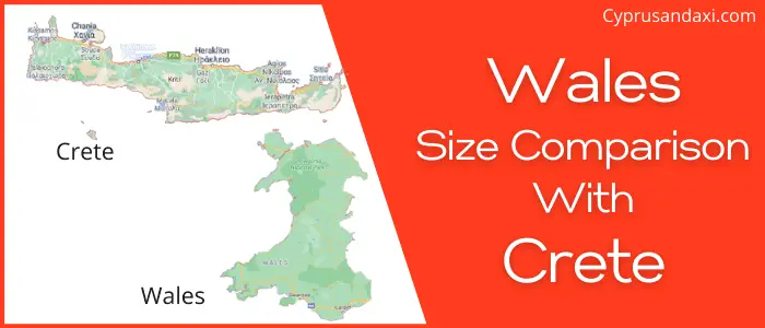 Is Wales bigger than Crete
