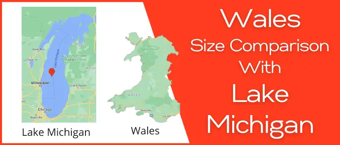 Is Wales bigger than Lake Michigan