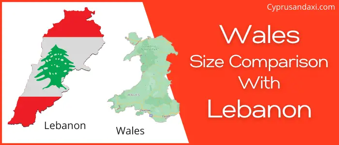 Is Wales bigger than Lebanon