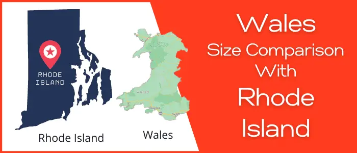 Is Wales bigger than Rhode Island