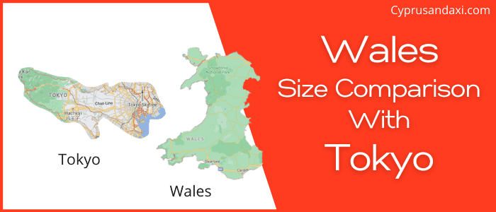Is Wales bigger than Tokyo