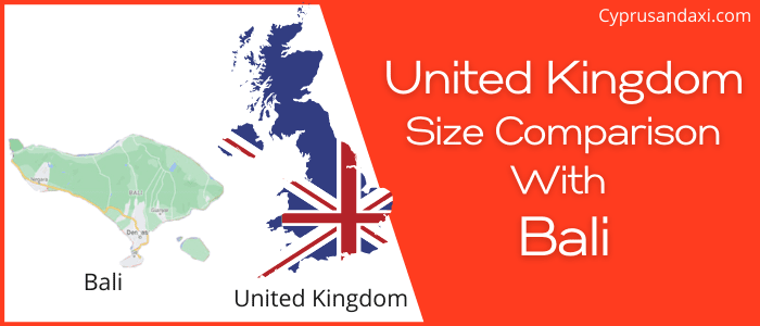 Is the UK bigger than Bali