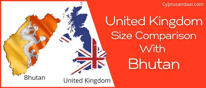 Is the UK bigger than Bhutan