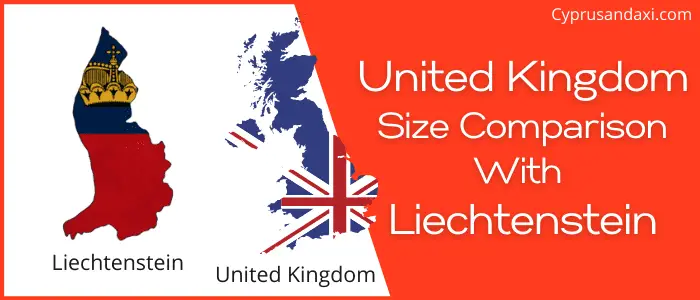 Is the UK bigger than Liechtenstein