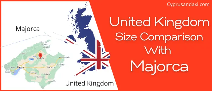 Is the UK bigger than Majorca