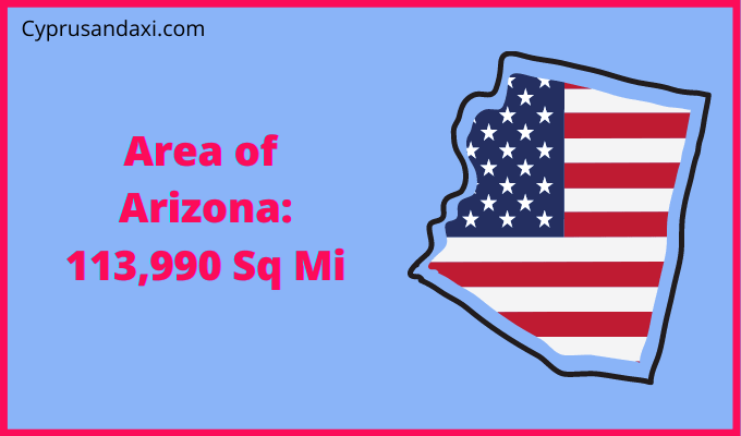 Area of Arizona compared to Spain