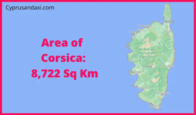 Area of Corsica compared to Algeria
