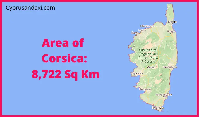 Area of Corsica compared to Ukraine