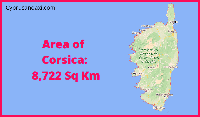Area of Corsica compared to Zimbabwe